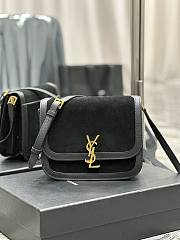 YSL Solferino Frosted Black Bag Size 22 x 18 x 5 cm - 1