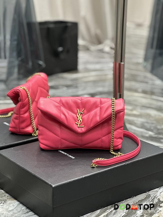 YSL Loulou Puffer Pink Size 23 × 15.5 × 8.5 cm - 1