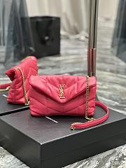 YSL Loulou Puffer Pink Size 23 × 15.5 × 8.5 cm - 1