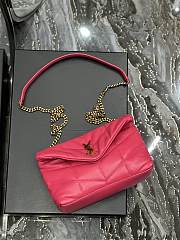 YSL Loulou Puffer Pink Size 23 × 15.5 × 8.5 cm - 2