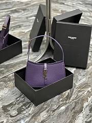 YSL Underarm Bag Le5A7 Purple Snake Leather Size 25 x 14 x 6 cm - 1