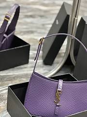 YSL Underarm Bag Le5A7 Purple Snake Leather Size 25 x 14 x 6 cm - 5
