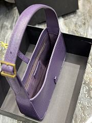 YSL Underarm Bag Le5A7 Purple Snake Leather Size 25 x 14 x 6 cm - 6