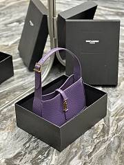 YSL Underarm Bag Le5A7 Purple Snake Leather Size 25 x 14 x 6 cm - 2