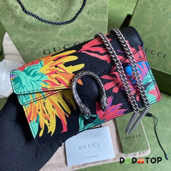 Gucci Dionysus Flora Mini Bag Black Size 16.5 x 10 x 4.5 cm - 1