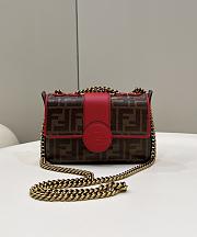 Fendi Double F Handbag Red Size 19 x 4 x 13 cm - 1