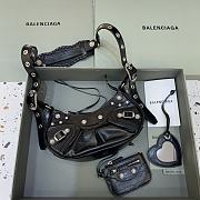 Balenciaga Le Cagole Mini Leather Shoulder Bag Black Size 26 x 12 x 6 cm - 1