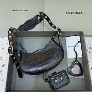 Balenciaga Le Cagole Mini Leather Shoulder Bag Black Size 26 x 12 x 6 cm - 5