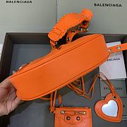 Balenciaga Le Cagole Mini Leather Shoulder Bag Orange Size 26 x 12 x 6 cm - 6