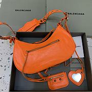 Balenciaga Le Cagole Leather Shoulder Bag Orange Size 33 x 16 x 8 cm - 6