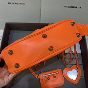 Balenciaga Le Cagole Leather Shoulder Bag Orange Size 33 x 16 x 8 cm - 4