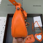 Balenciaga Le Cagole Leather Shoulder Bag Orange Size 33 x 16 x 8 cm - 3