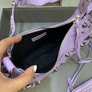 Balenciaga Le Cagole Mini Leather Shoulder Bag Purple Size 26 x 12 x 6 cm - 3