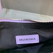 Balenciaga Le Cagole Mini Leather Shoulder Bag Purple Size 26 x 12 x 6 cm - 2