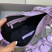 Balenciaga Le Cagole Leather Shoulder Bag Purple Size 33 x 16 x 8 cm - 6