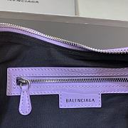 Balenciaga Le Cagole Leather Shoulder Bag Purple Size 33 x 16 x 8 cm - 4