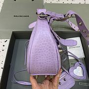 Balenciaga Le Cagole Leather Shoulder Bag Purple Size 33 x 16 x 8 cm - 2