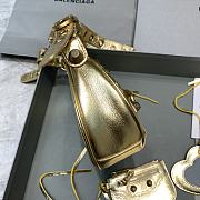 Balenciaga Le Cagole Mini Leather Shoulder Bag Gold Size 26 x 12 x 6 cm - 5