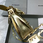 Balenciaga Le Cagole Leather Shoulder Bag Gold Size 33 x 16 x 8 cm - 4