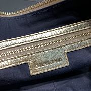 Balenciaga Le Cagole Leather Shoulder Bag Gold Size 33 x 16 x 8 cm - 3