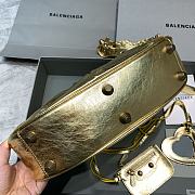 Balenciaga Le Cagole Leather Shoulder Bag Gold Size 33 x 16 x 8 cm - 2