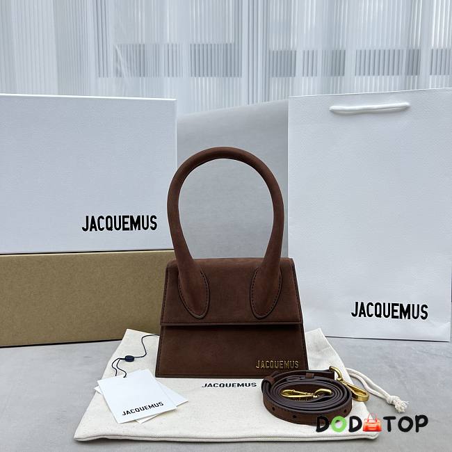 Jacquemus Medium Frosted Chocolate Size 18 x 15.5 x 8 cm - 1