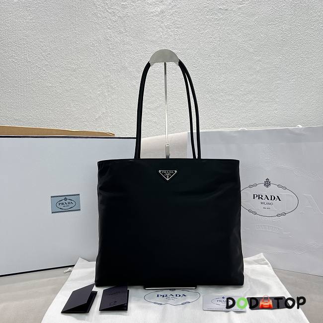 Prada Nylon Shopping Bag Black Size 37 x 31 x 10 cm - 1