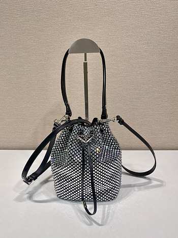 Prada Crystal Bucket Bag Size 16 x 21 x 10 cm