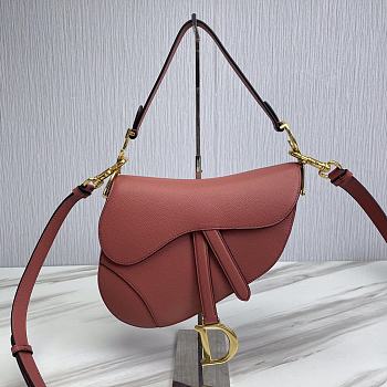 Dior Saddle Bag With Strap Pink Size 25.5 x 20 x 6.5 cm