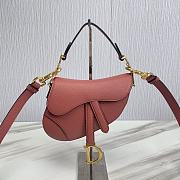 Dior Saddle Bag With Strap Small Pink Size 19.5 x 16 x 6.5 cm - 1