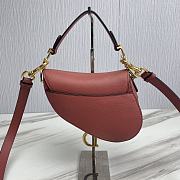 Dior Saddle Bag With Strap Small Pink Size 19.5 x 16 x 6.5 cm - 6