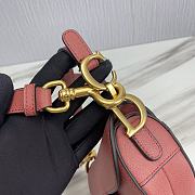 Dior Saddle Bag With Strap Small Pink Size 19.5 x 16 x 6.5 cm - 5