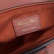 Dior Saddle Bag With Strap Small Pink Size 19.5 x 16 x 6.5 cm - 4