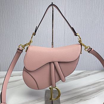 Dior Saddle Bag With Strap Pink 01 Size 25.5 x 20 x 6.5 cm