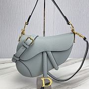 Dior Saddle Bag With Strap Blue Size 25.5 x 20 x 6.5 cm - 3