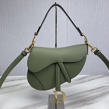 Dior Saddle Bag With Strap Green Size 25.5 x 20 x 6.5 cm