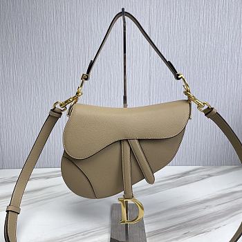 Dior Saddle Bag With Strap Coffee Color Size 25.5 x 20 x 6.5 cm
