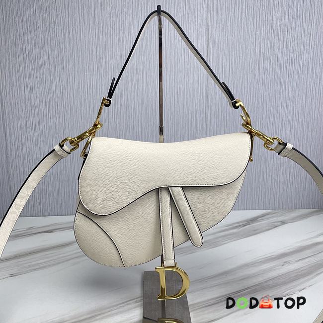 Dior Saddle Bag With Strap White Size 25.5 x 20 x 6.5 cm - 1