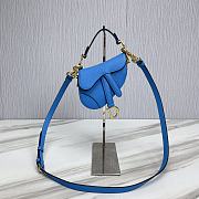 Dior Saddle Bag Mini Blue With Strap Size 12 x 7.5 x 5 cm - 1