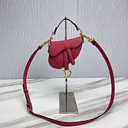 Dior Saddle Bag Mini Pink With Strap Size 12 x 7.5 x 5 cm - 1