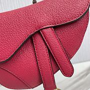 Dior Saddle Bag Mini Pink With Strap Size 12 x 7.5 x 5 cm - 6