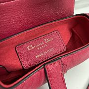 Dior Saddle Bag Mini Pink With Strap Size 12 x 7.5 x 5 cm - 5