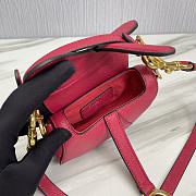 Dior Saddle Bag Mini Pink With Strap Size 12 x 7.5 x 5 cm - 3