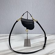 Dior Saddle Bag Mini Black With Strap Size 12 x 7.5 x 5 cm - 6