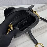 Dior Saddle Bag Mini Black With Strap Size 12 x 7.5 x 5 cm - 3