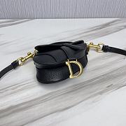 Dior Saddle Bag Mini Black With Strap Size 12 x 7.5 x 5 cm - 2