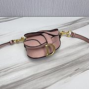 Dior Saddle Bag Mini Light Pink With Strap Size 12 x 7.5 x 5 cm - 6