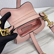 Dior Saddle Bag Mini Light Pink With Strap Size 12 x 7.5 x 5 cm - 5