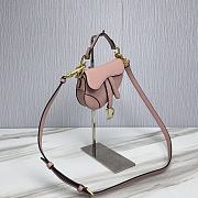 Dior Saddle Bag Mini Light Pink With Strap Size 12 x 7.5 x 5 cm - 2