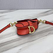 Dior Saddle Bag Mini Orange With Strap Size 12 x 7.5 x 5 cm - 6